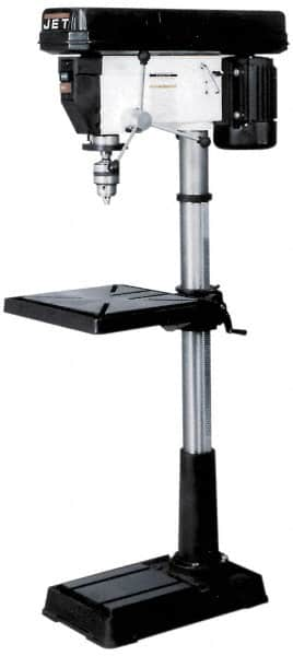 Jet - 20" Swing, Step Pulley Drill Press - 12 Speed, 1-1/2 hp, Single Phase - Americas Tooling