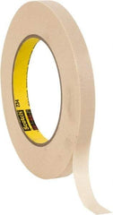 3M - 1/2" Wide x 60 Yd Long Tan Paper Masking Tape - Series 234, 5.9 mil Thick, 27 In/Lb Tensile Strength - Americas Tooling