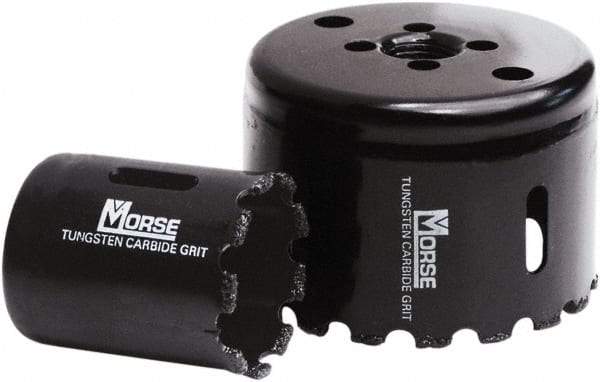 M.K. MORSE - 4-3/8" Diam, 1-15/16" Cutting Depth, Hole Saw - Carbide Grit Saw, Gulleted Edge - Americas Tooling