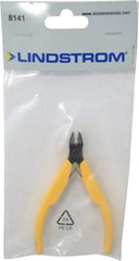 Lindstrom Tool - 4-1/4" OAL, 0.049" Capacity, Full-Flush Diagonal Cutter - 3/8" Jaw Length, Tapered Head, Plastic Ergonomic Handle - Americas Tooling