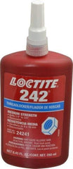 Loctite - 250 mL Bottle, Blue, Medium Strength Liquid Threadlocker - Series 242, 24 hr Full Cure Time, Hand Tool, Heat Removal - Americas Tooling