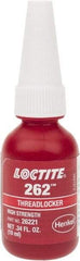 Loctite - 10 mL Bottle, Red, High Strength Liquid Threadlocker - Series 262, 24 hr Full Cure Time, Hand Tool, Heat Removal - Americas Tooling