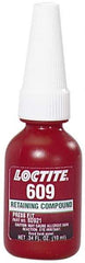 Loctite - 10 mL Bottle, Green, Medium Strength Liquid Retaining Compound - Series 609, 24 hr Full Cure Time, Heat Removal - Americas Tooling