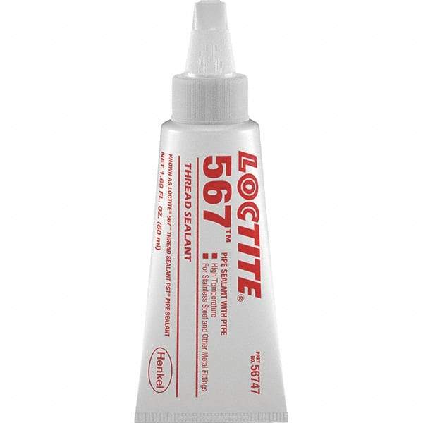 Loctite - 50 mL Tube White Pipe Sealant - 450°F Max Working Temp, High Performance Sealant for Metal Fittings - Americas Tooling