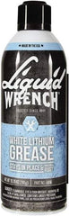 Liquid Wrench - 10.25 oz Aerosol Lithium General Purpose Grease - White, 225°F Max Temp, - Americas Tooling