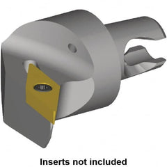 Kennametal - Left Hand Cut, Size KM2016, VB.. Insert Compatiblity, Internal or External Modular Turning & Profiling Cutting Unit Head - 17mm Ctr to Cutting Edge, 20mm Head Length, Through Coolant, Series KM Micro - Americas Tooling