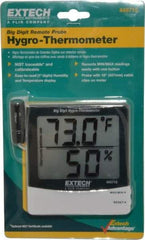 Extech - 14 to 140°F, 10 to 99% Humidity Range, Thermo-Hygrometer - 4% Relative Humidity Accuracy - Americas Tooling