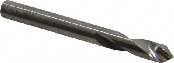 Made in USA - 1/4" Body Diam, 90°, 2-1/2" OAL, Solid Carbide Spotting Drill - Americas Tooling