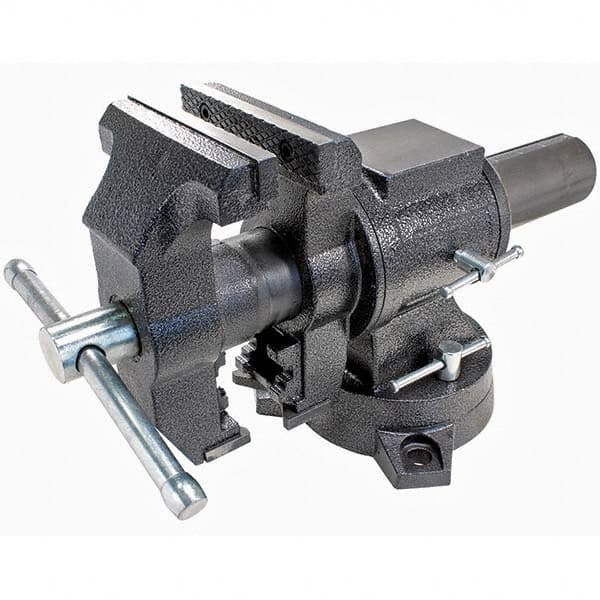 Bessey - 5" Jaw Width x 5" Jaw Opening, 2-1/2" Throat Depth, Bench & Pipe Combination Vise - Americas Tooling