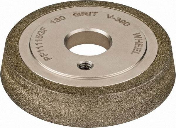 Darex - 3" Diam, 3/4" Hole Size, 1-1/4" Overall Thickness, 180 Grit, Type 12 Tool & Cutter Grinding Wheel - Medium Grade, Diamond - Americas Tooling