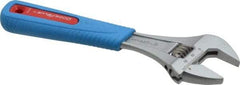 Channellock - 1-3/8" Jaw Capacity, 8" Standard Adjustable Wrench - Chrome Vanadium Steel, Chrome Finish - Americas Tooling