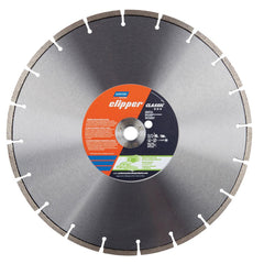 Wet & Dry Cut Saw Blade: 14″ Dia, 1″ Arbor Hole, 0.125″ Kerf Width, 20 Teeth High Speed Steel Teeth, Use on Concrete, Standard Arbor