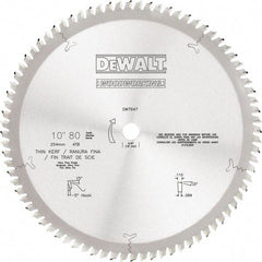 DeWALT - 10" Diam, 5/8" Arbor Hole Diam, 80 Tooth Wet & Dry Cut Saw Blade - Tungsten Carbide-Tipped, Standard Round Arbor - Americas Tooling