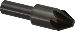 Hertel - 3/4" Head Diam, 1/2" Shank Diam, 6 Flute 60° High Speed Steel Countersink - Americas Tooling