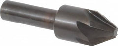 Hertel - 5/8" Head Diam, 3/8" Shank Diam, 6 Flute 60° High Speed Steel Countersink - Americas Tooling