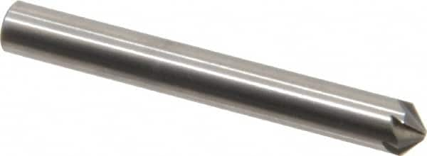 Hertel - 3/16" Head Diam, 3/16" Shank Diam, 6 Flute 100° Solid Carbide Countersink - Americas Tooling