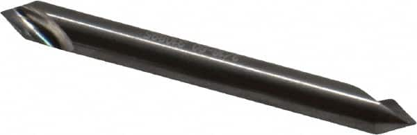 Hertel - 3/16" Head Diam, 3/16" Shank Diam, 1 Flute 60° Solid Carbide Countersink - Americas Tooling