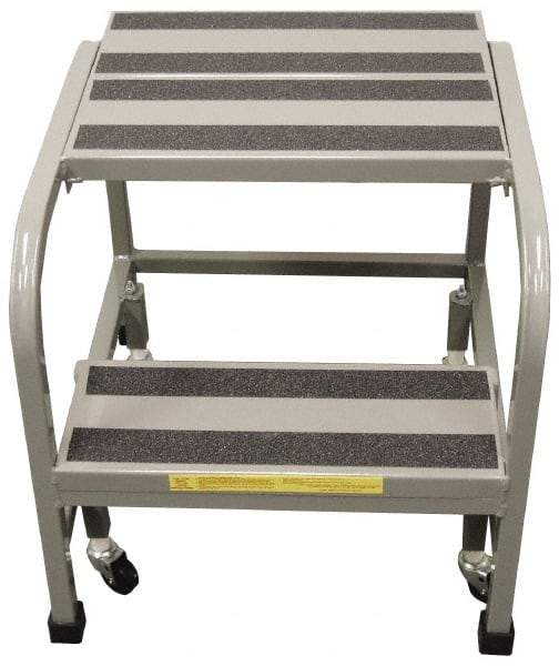 PW Platforms - 2 Step Stand - Office Mobile Stand, 300 Lb Capacity, 20" Platform Height, 26" Base Width x 22" Base Depth - Americas Tooling