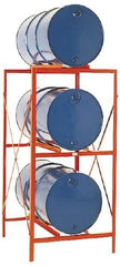 Made in USA - 3,200 Lb Load Capacity, 30 & 55 Gal Drum Storage Rack - 60" Wide x 48-1/2" High - Americas Tooling