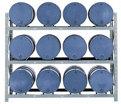 Made in USA - 19,300 Lb Load Capacity, 30 & 55 Gal Drum Pallet Rack - 105" Wide x 120" High - Americas Tooling