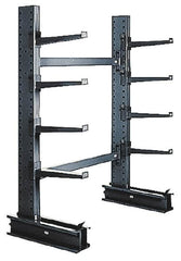 Made in USA - 10' High Double Sided Cantilever Rack - With Lip, 7,600 Lb Capacity, 78" Base Length, 36" Arm Length - Americas Tooling