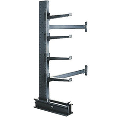 Made in USA - 6' High Single Sided "Add-On" Cantilever Rack - With Lip, 8,100 Lb Capacity, 33" Base Length, 12" Arm Length - Americas Tooling