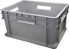 Akro-Mils - 0.89 Cu Ft, 83 Lb Load Capacity Gray Polyethylene Tote Container - Stacking, 15.8" Long x 11.8" Wide x 8.3" High - Americas Tooling