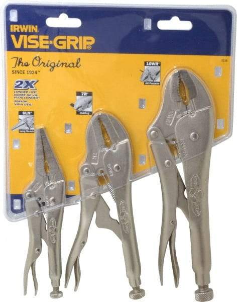 Irwin - 3 Piece Locking Plier Set - Comes in Clamshell - Americas Tooling