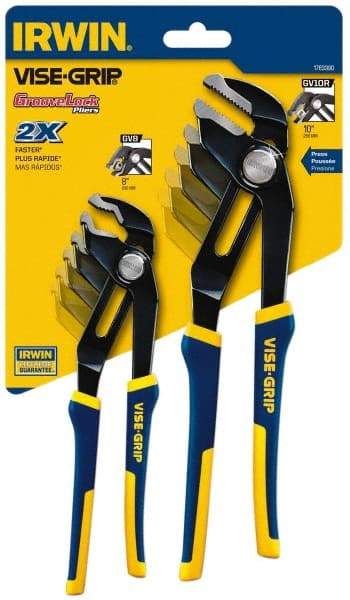 Irwin - 2 Piece GrooveLock Plier Set - Comes in Clamshell - Americas Tooling