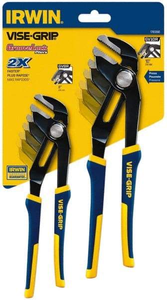 Irwin - 2 Piece GrooveLock Plier Set - Comes in Clamshell - Americas Tooling