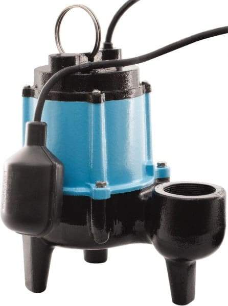 Little Giant Pumps - 1/2 hp, 9.5 Amp Rating, 115 Volts, Piggyback Mechanical Float Operation, Sewage Pump - 1 Phase, Cast Iron Housing - Americas Tooling