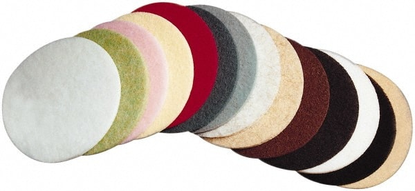 Ability One - Floor Pads, Bonnets & Screens; Type: Polishing Pad ; Application: Floors ; Pad Length: 15 ; Pad Color: White ; Material: Non-Woven ; Grit Grade: Medium - Exact Industrial Supply