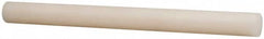 Made in USA - 1' Long, 3/4" Diam, PVDF / KYNAR Plastic Rod - ±0.2" Length Tolerance, +0.020/- 0.000" Diam Tolerance, Shore D-72 Hardness, Natural (Color) - Americas Tooling