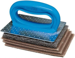 Ability One - 6" Long x 4" Wide x 1/2" Thick Sponge - Heavy-Duty, Brown/Gray - Americas Tooling