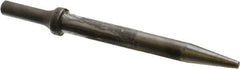 Made in USA - 6-1/2" OAL, 5/8" Shank Diam, Tapered Punch Chisel - Round Drive, Round Shank, Alloy Steel - Americas Tooling