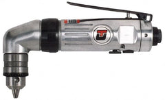 Universal Tool - 3/8" Reversible Keyed Chuck - Right Angle Handle, 1,800 RPM, 4.6 CFM, 0.5 hp, 90 psi - Americas Tooling