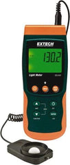 Extech - AA Batteries, 200 to 10,000 FC, LCD Display, Silicone Photodiode Light Meter - 4 Accuracy, Compatible with All Visible Light Lighting, SD Card - Americas Tooling