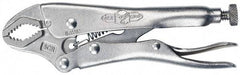 Irwin - 5" OAL Curved Jaw Locking Pliers - 3/4" Jaw Width, 2-1/4" Jaw Depth, 1-1/2" Jaw Opening, Standard Handle - Americas Tooling