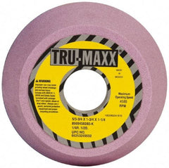 Tru-Maxx - 5" Diam, 1-1/4" Hole Size, 1-3/4" Overall Thickness, 80 Grit, Type 11 Tool & Cutter Grinding Wheel - Medium Grade, Aluminum Oxide, K Hardness, 4,585 RPM - Americas Tooling