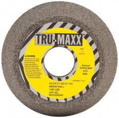 Tru-Maxx - 5" Diam, 1-1/4" Hole Size, 1-3/4" Overall Thickness, 46 Grit, Type 11 Tool & Cutter Grinding Wheel - Coarse Grade, Aluminum Oxide, J Hardness, 4,585 RPM - Americas Tooling