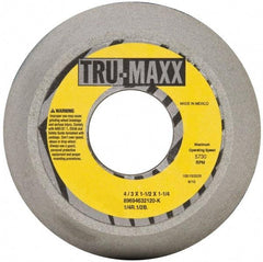 Tru-Maxx - 4" Diam, 1-1/4" Hole Size, 1-1/2" Overall Thickness, 120 Grit, Type 11 Tool & Cutter Grinding Wheel - Fine Grade, Aluminum Oxide, K Hardness, 5,730 RPM - Americas Tooling