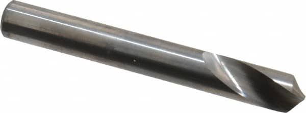 Accupro - 8mm Body Diam, 120°, 63mm OAL, Solid Carbide Spotting Drill - Americas Tooling