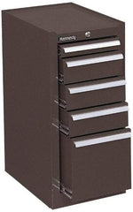 Kennedy - 5 Drawer Red Side Cabinet - 13-5/8" Wide x 29" High x 18" Deep, Use with 27" Wide Roller Cabinet - Americas Tooling