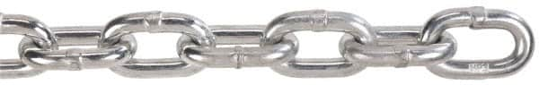 Peerless Chain - 3/16" Welded Proof Coil Chain - 800 Lb Capacity, Grade 30, 250' Long, Carbon Steel, Bright Chrome Finish - Americas Tooling