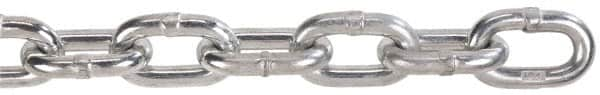 Peerless Chain - 100 Ft. Long, 3900 Lbs. Load Capacity, Carbon Steel High Test Chain - 43 Grade, 1.269 Inch Inside Long x 0.469 Inch Inside Wide - Americas Tooling