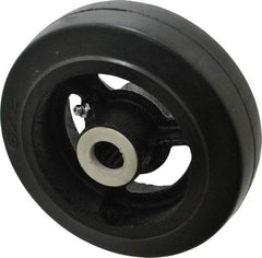 Fairbanks - 6 Inch Diameter x 2 Inch Wide, Rubber Caster Wheel - 410 Lb. Capacity, 2-3/16 Inch Hub Length, 3/4 Inch Axle Diameter, Roller Bearing - Americas Tooling