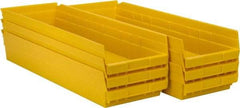 Akro-Mils - 23-5/8" Deep, Yellow Hopper Shelf Bin - 4" High x 8-3/8" Wide x 23-5/8" Long - Americas Tooling