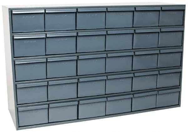 Durham - 30 Drawer, Small Parts Steel Storage Cabinet - 11-3/4" Deep x 33-3/4" Wide x 21-1/8" High - Americas Tooling