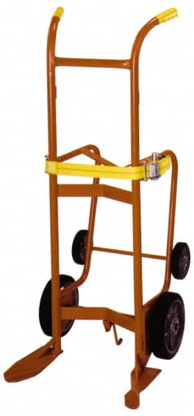 Wesco Industrial Products - 1,000 Lb Load Capacity, 55 Gal Drum Hand Truck - 23-3/4" Wide x 57-1/2" High, 4 Wheels - Americas Tooling