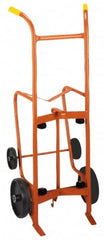 Wesco Industrial Products - 1,000 Lb Load Capacity, 55 Gal Drum Hand Truck - 24" Wide x 56" High, 4 Wheels - Americas Tooling